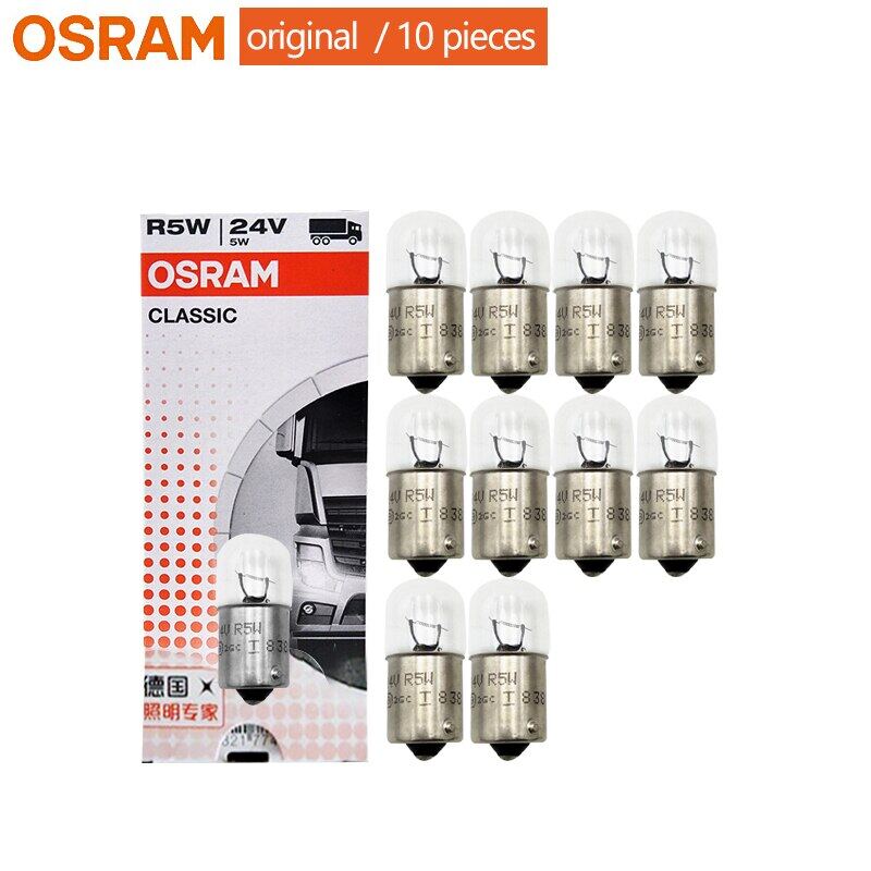 OSRAM 10W 24V R10W 5637 Truck Standard Car Parking Light Position Lamps OEM Auto Signal Bulbs Original Lamps (10pcs)